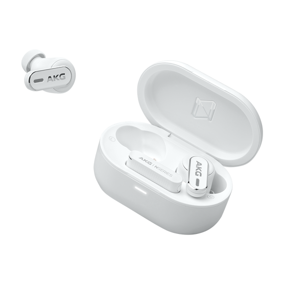 AKG N5 Hybrid - White - True wireless noise cancelling earbuds - Front